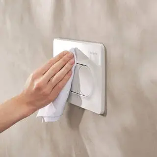 PLAQUE DE CHASSE D EAU POUR DOUBLE RESERVOIR REF-66002450 FINITION BLANC